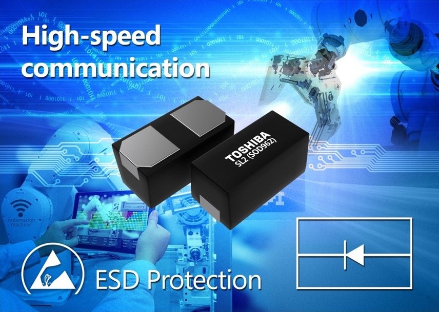 Toshiba stellt für den ESD-Schutz geeignete TVS-Dioden mit niedriger Kapazität vor